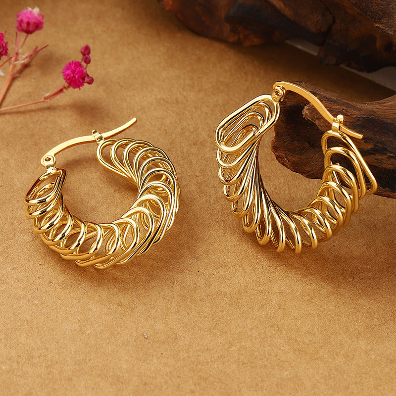 Clip Earrings Winding Earrings Temperament Earrings