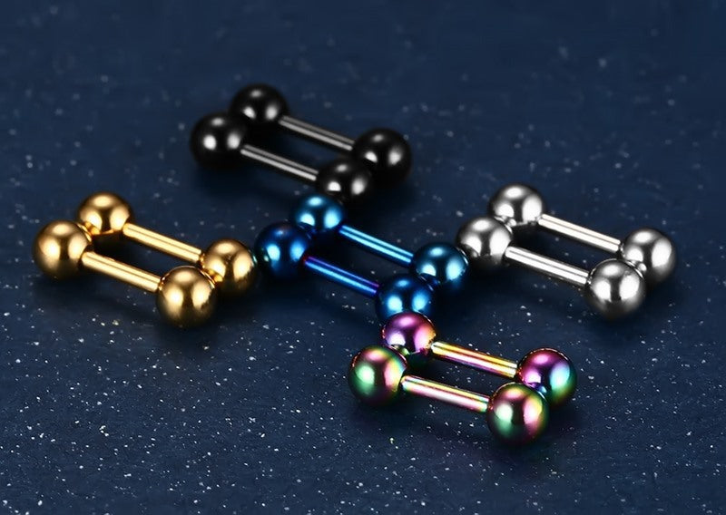 Personality Trend Earrings Titanium Steel Earrings Earrings Bone Nails Korean Earrings