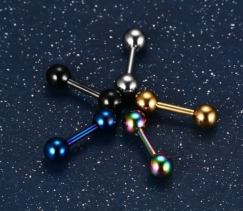 Personality Trend Earrings Titanium Steel Earrings Earrings Bone Nails Korean Earrings