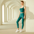 Two-piece French Elegant Tight-fitting Women's Sports Running Fitness Suit