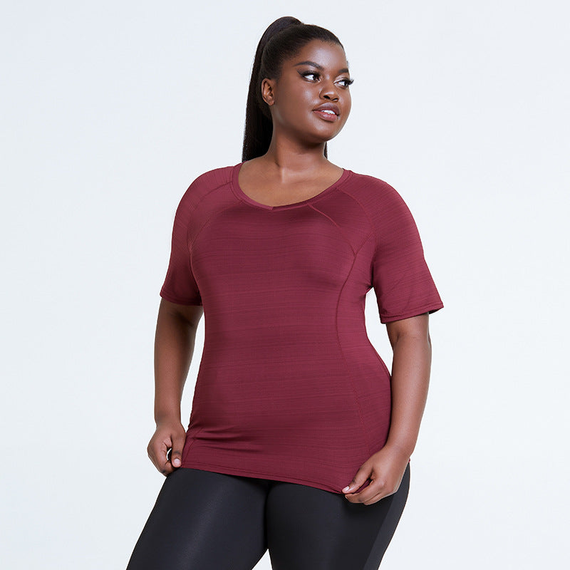 Stretch Sports Short-sleeved Breathable Tight-fitting Running Sports Fitness Yoga Clothes