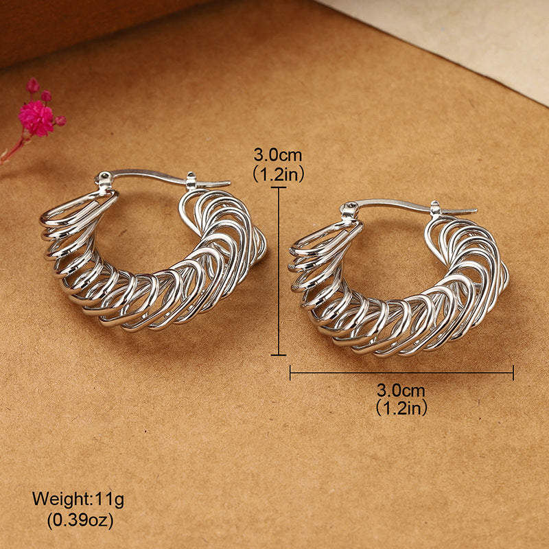 Clip Earrings Winding Earrings Temperament Earrings