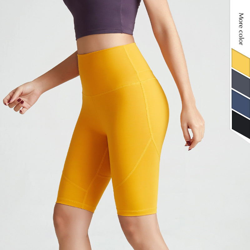 Women's Tight-fitting High-waist Sports Shorts Quick-drying Stretch Running Fitness