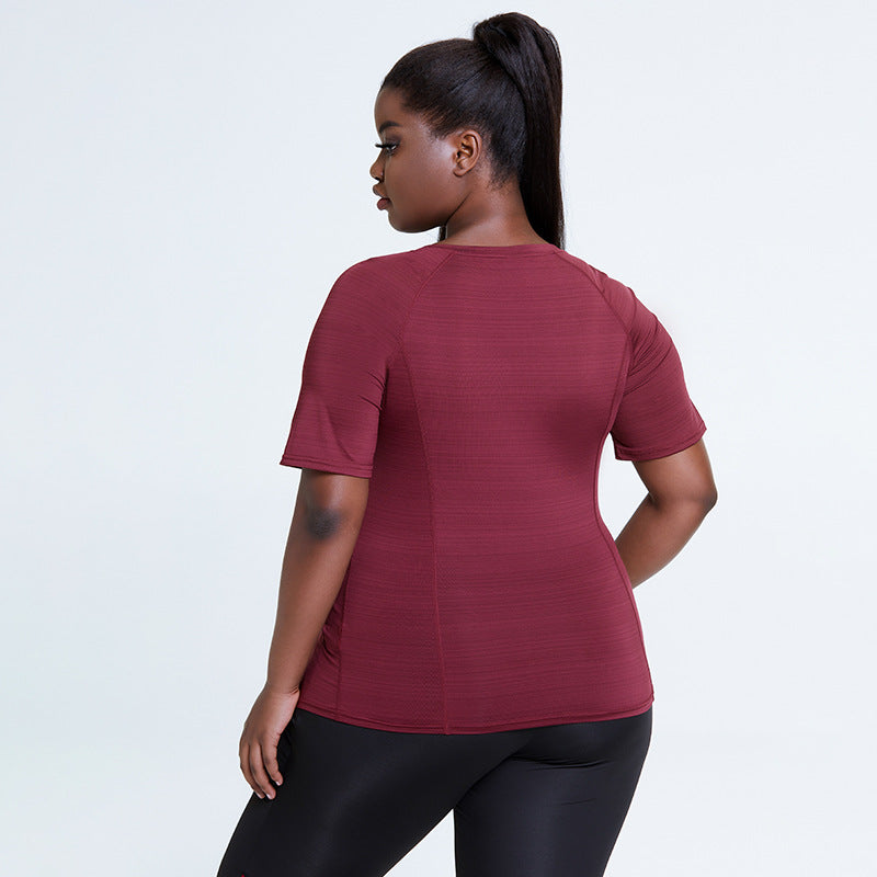 Stretch Sports Short-sleeved Breathable Tight-fitting Running Sports Fitness Yoga Clothes